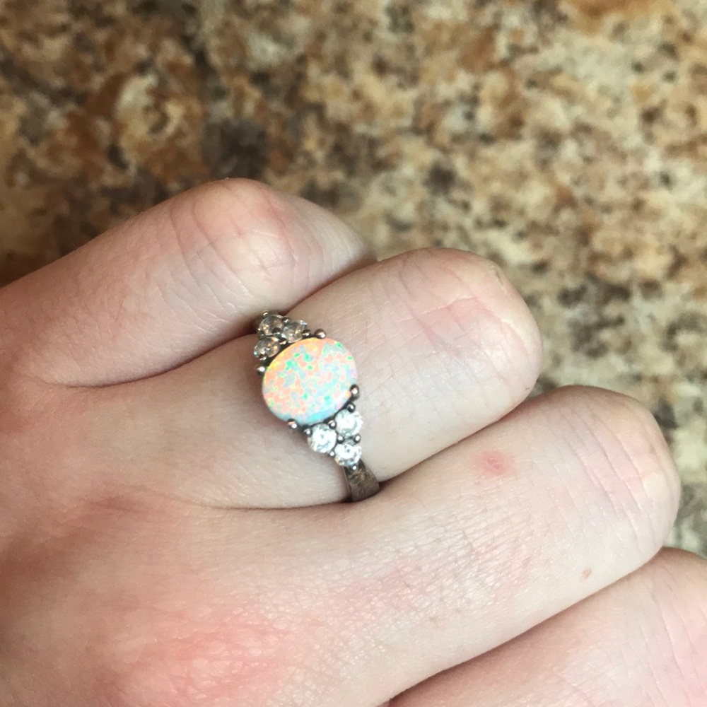 Sterling Silver Opal Ring